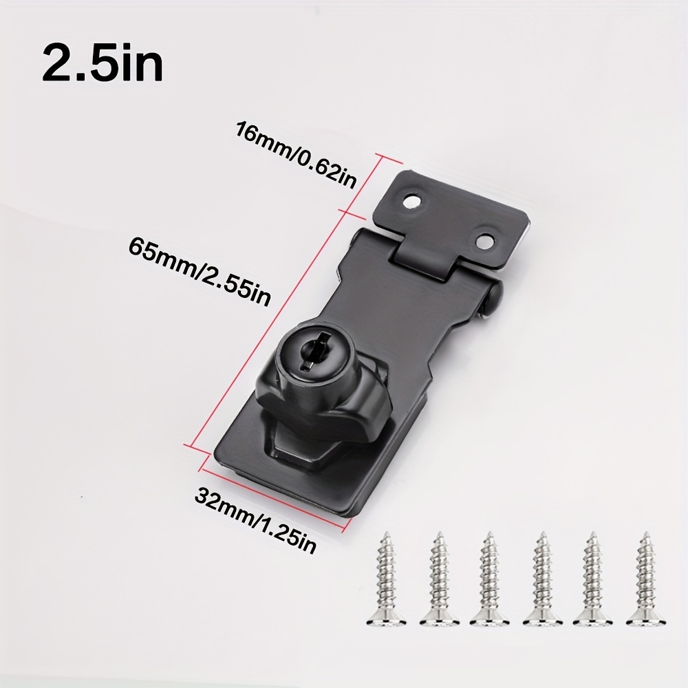 1pc Security Furniture Lock, Door Cabinet Mailbox Drawer Lock, Cupboard Locker With 2pcs Keys Hardware Includes 6pcs Screws