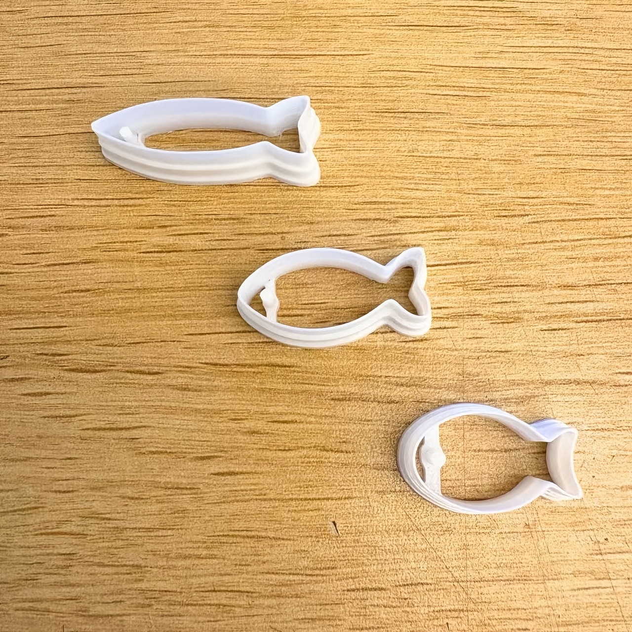 TEMU Kit di taglieri per argilla con design a orecchio di pesce piccolo cavo, 3 pezzi | Tema estate | per di orecchini e gioielli a , design con cavi