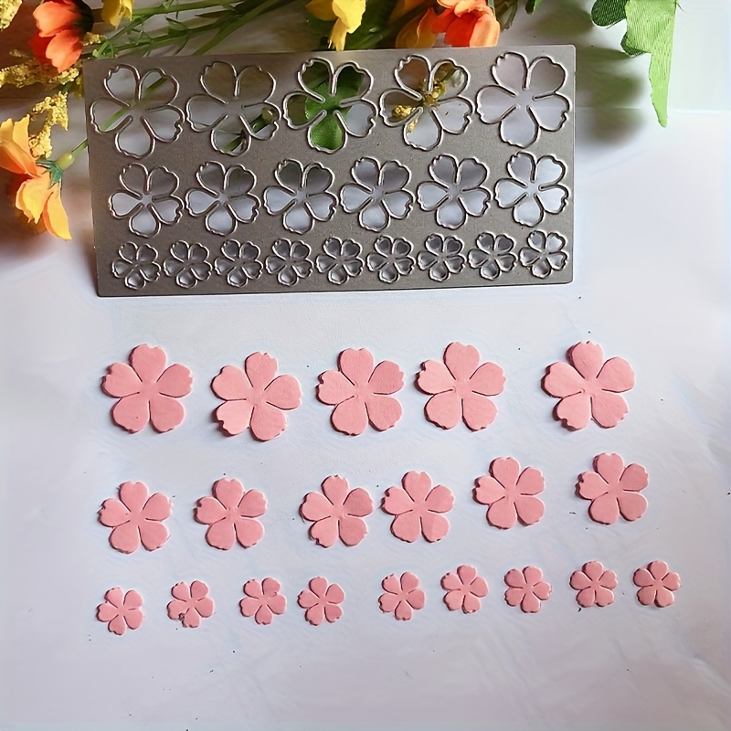 Flower Petal Quilt Metal Die Cuts - Square Card Making Embossing Stencils 10x10cm