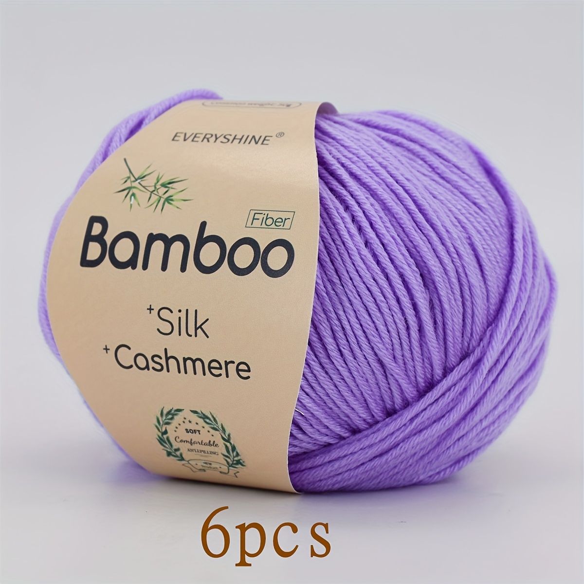 6pcs bamboo   yarn soft breathable for knitting crochet diy crafts 300  58oz total 20 vibrant colors