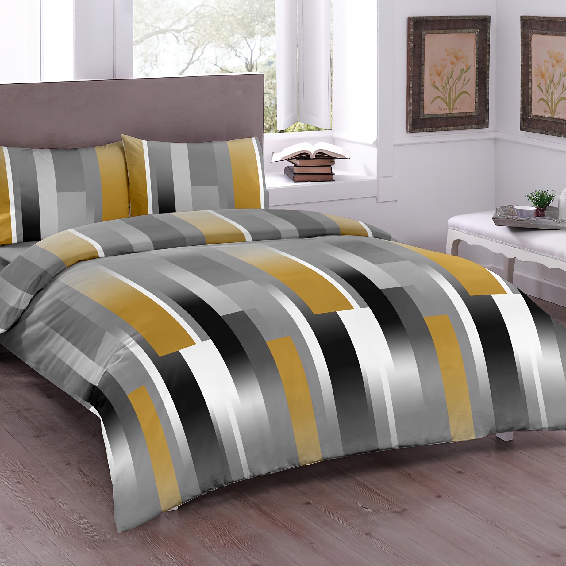 Image of 3pcs Printed Duvet Cover Set, Soft, Comfortable, Skin-friendly, And Breathable, 1 Duvet Cover + 2 Pillowcases, Polyester Fiber Material, 80g/m², No Bed Sheet, No Filler