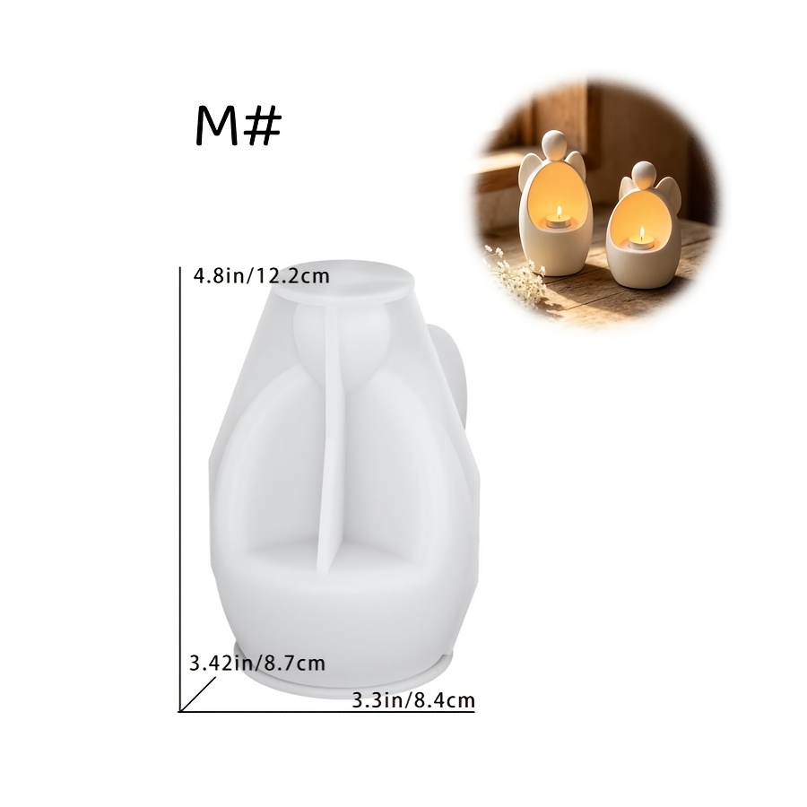 Diy Resin Mold, Sold In Size With Wings, Candle Holder Ornament Mold, Suitable For Making Dropper Gypsum Candles, Products, Home Decoration, Table, Silicone Mold