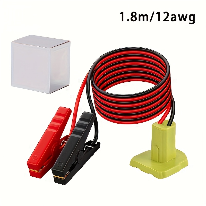 TEMU Ryobi 18v Battery Compatible Jumper Cable Clamps 5.9ft 8awg Portable Battery Jumper Starter Automotive Booster Cables For Jump Starting Tool (battery Not Included)