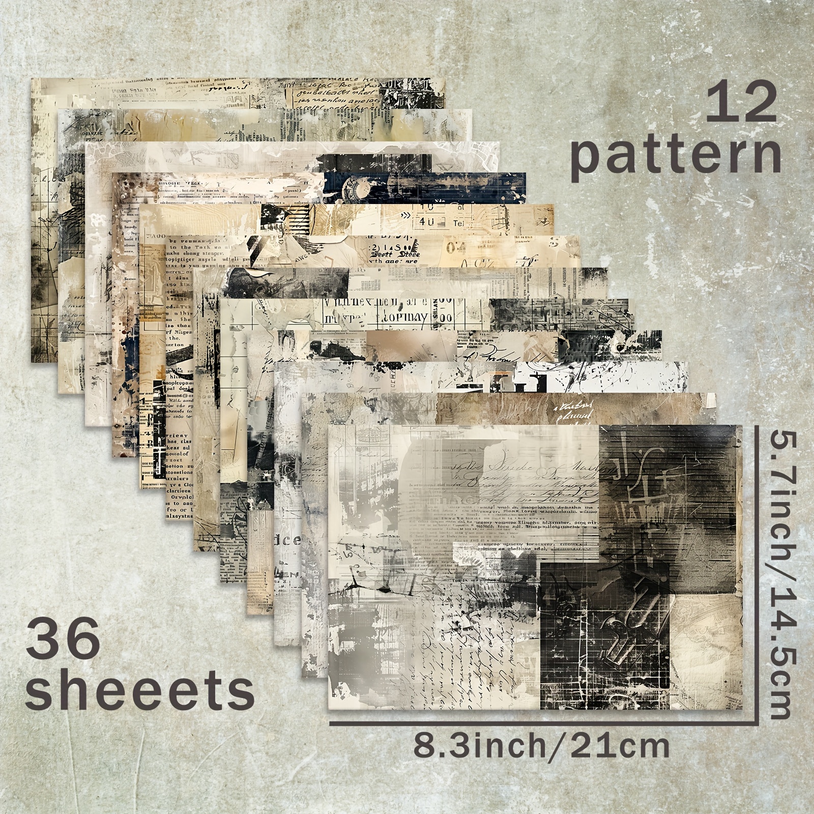 TEMU 36 Vintage A5 Newspaper Collage Papers: Bullet Journals, Scrapbooking, And Handmade Crafts