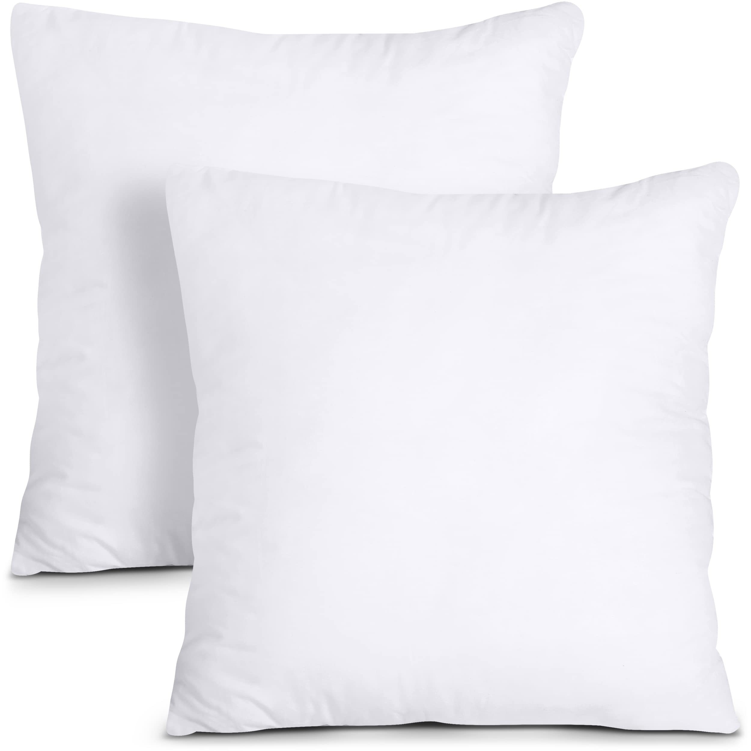 

Classic Style Decorative Bedding Pillow Inserts, 2 Pcs Square Polyester Fill Throw Pillows With Zipper Closure, Machine Washable, All-season Multipurpose Cushions For Sofa, Bed, And Couch