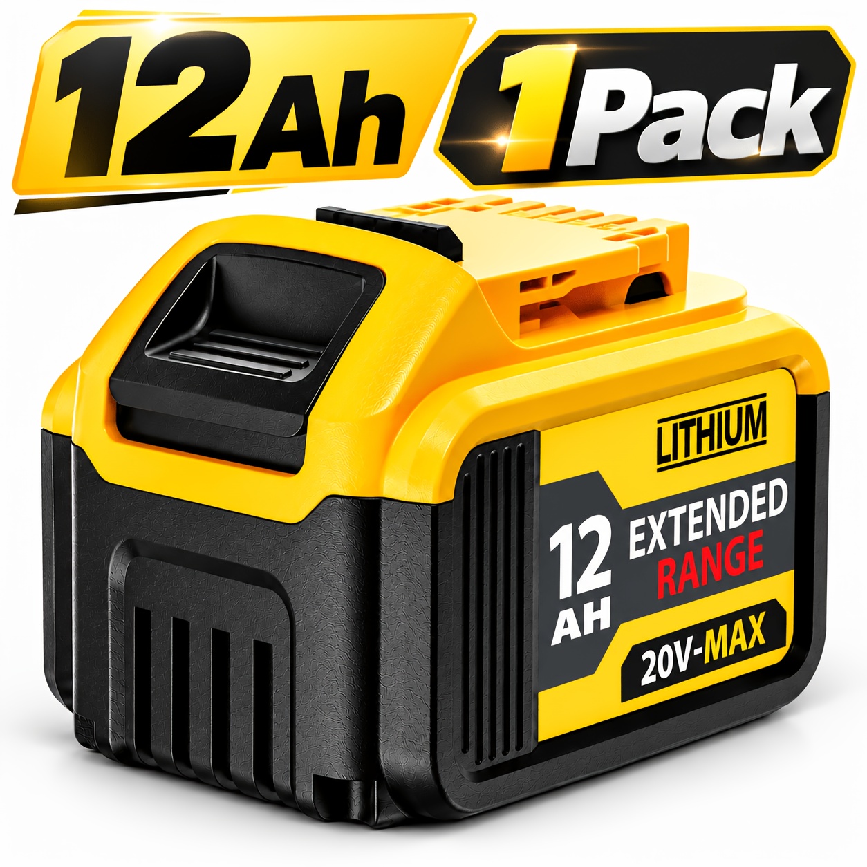 TEMU 20v 12ah Lithium Battery 20v Replacement Battery 1 Set For Compatible Battery With For Battery Dcb200 Dcb201 Dcb206 Dcb210 Dcb203 Applicable To