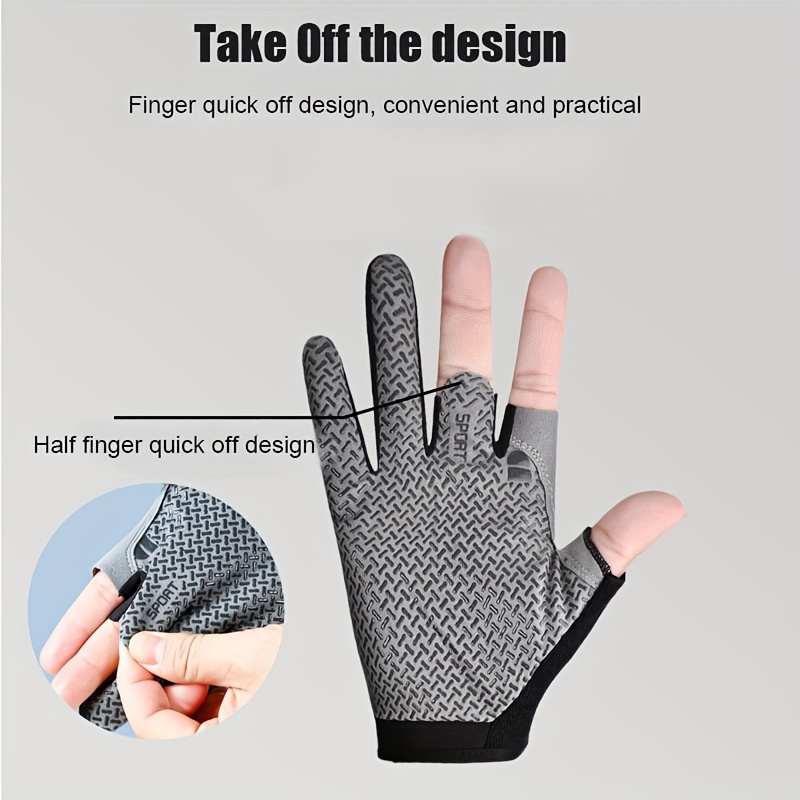 Breathable Half finger Fishing Gloves Men Women Ideal - Temu
