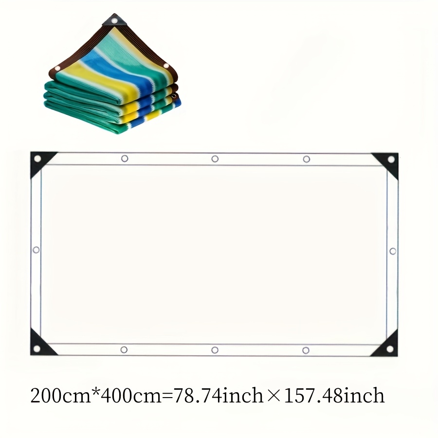 TEMU Filet d'ombrage pour patio, pelouse et jardin : Toile d'ombrage colorée avec œillets, durable et résistante au soleil, pour la couverture des
