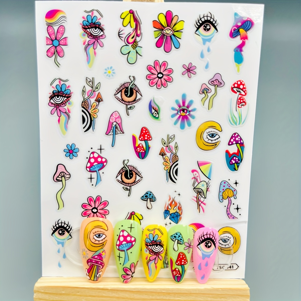 

Sparkling Cartoon Mushroom & Flower Nail Art Stickers - Easy Apply, No-scent Decals For Hands, Feet & Nails Nail Stickers For Nails Nail Stickers For Nail Art