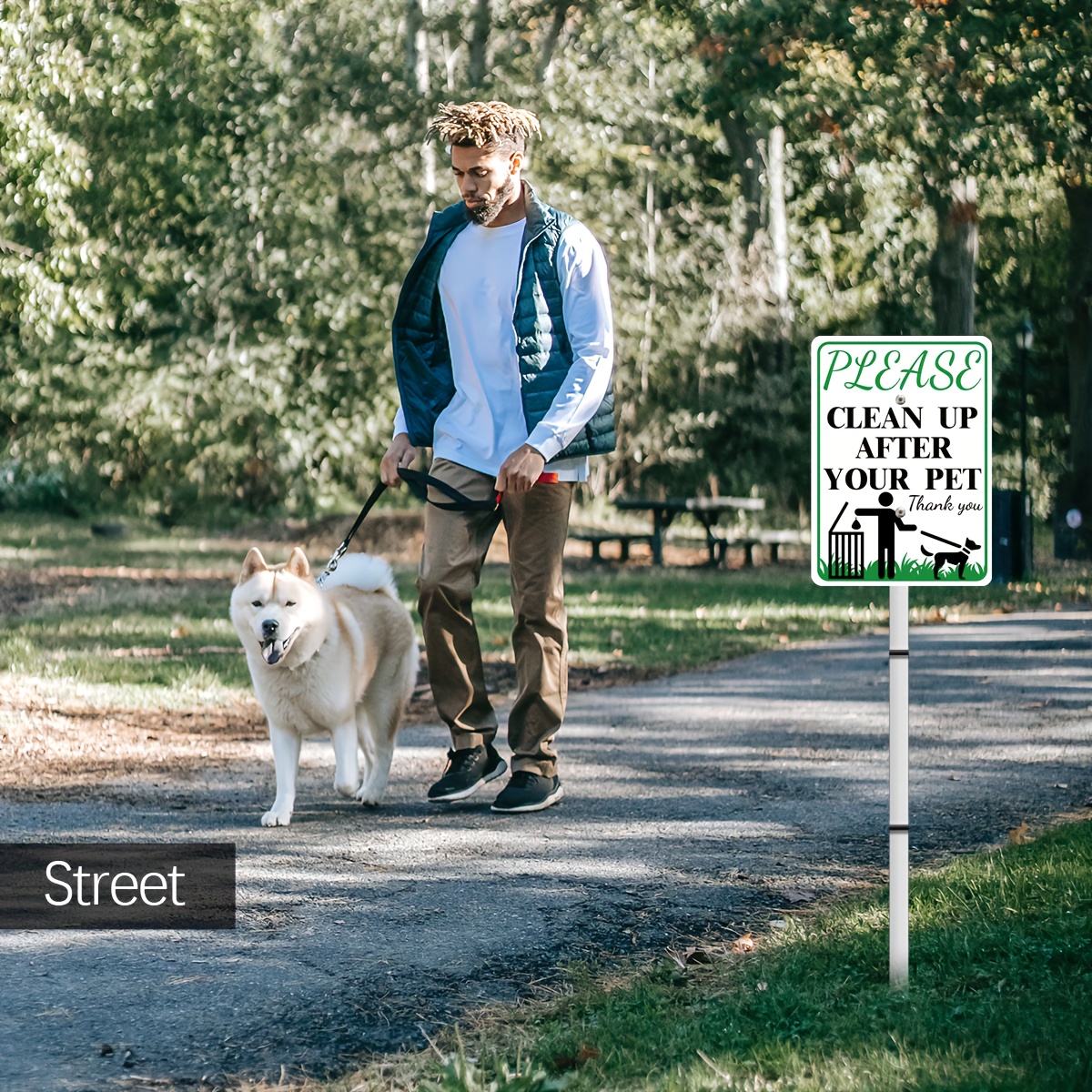 Clean Up After , Yard Signs With Stakes, Pick Up After Your Dog Signs ...