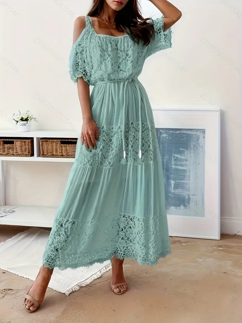new lace shoulder long high waist a - Temu Oman new lace shoulder long high waist a - Temu Oman
