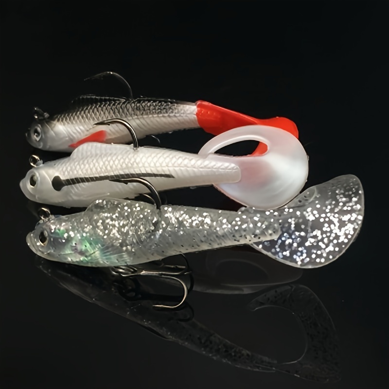 Leurres Souples Phosphorescents Pour Pêche - Lot De 12, Lumineux, Pour Eau Douce Et Mer, Outils De Pêche Pratiques - 5