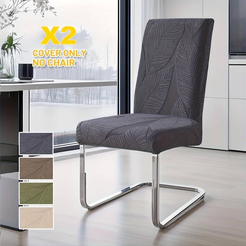 E-shop 1/2 Stück Elastische Jacquard-Stuhlbezüge – Einzelbezug geeignet für Zuhause, Hotel, Restaurant, Büro – Dehnbarer Unifarbener Bezug auf die
