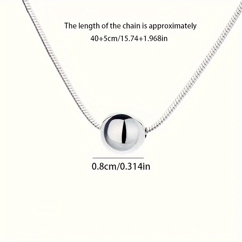 925 Sterling Silver Snake Bone Chain Necklace for Women