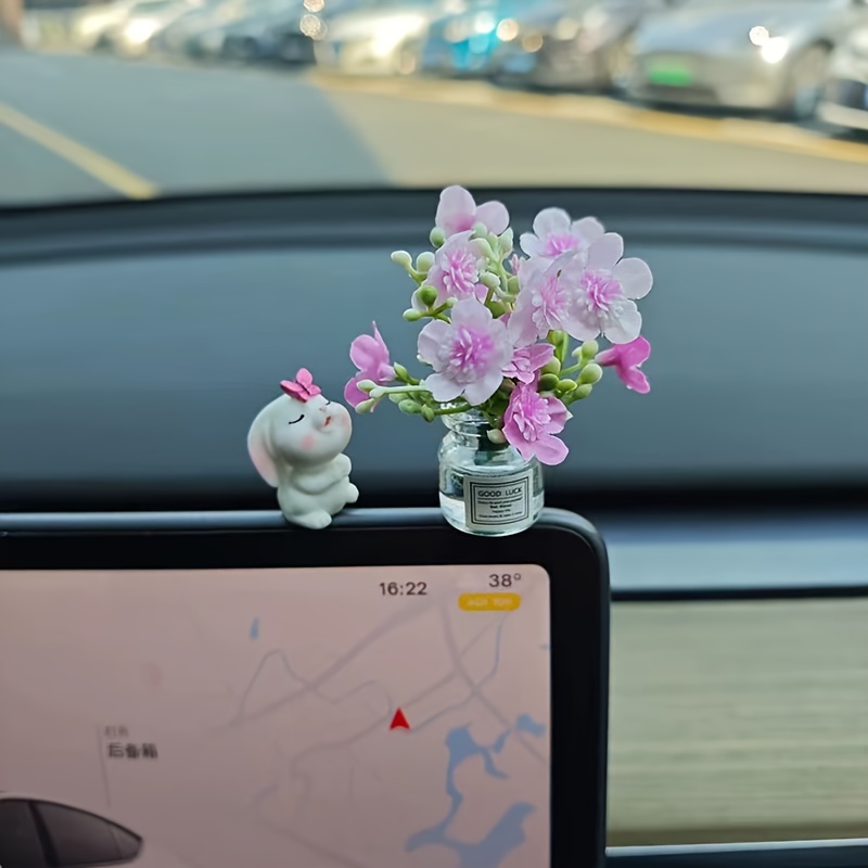 

Vase Rabbit Car Decor, Dashboard & Decoration, Desk For Accessories