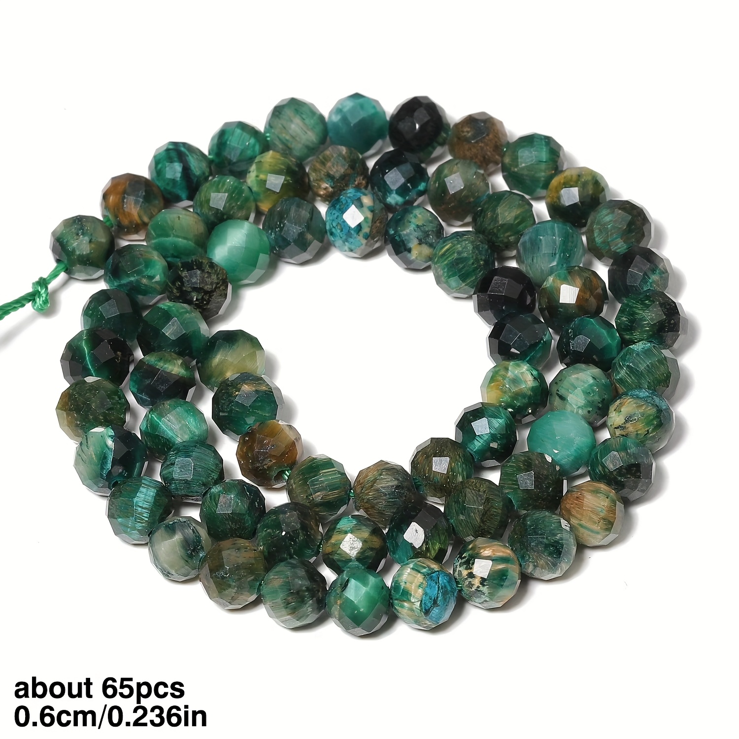 TEMU 6mm Eye Stone Beads - Round Loose Spacer Beads For Jewelry Making, Diy Handicrafts & Unique Gifts, Natural Stone Bead Assortments, Beads For