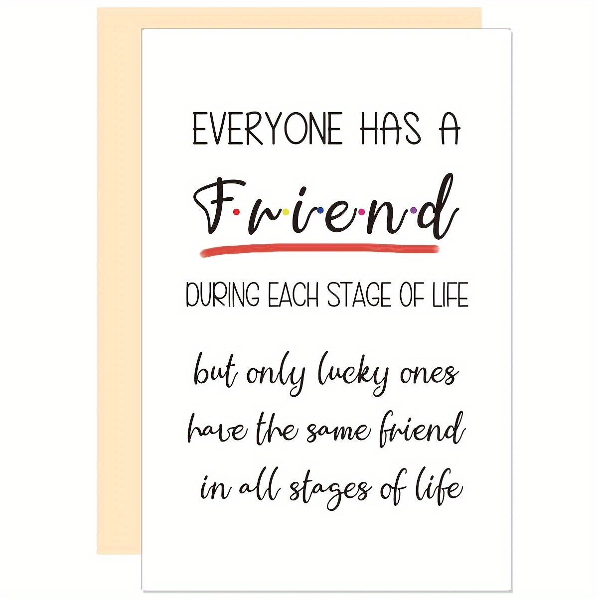 

Friendship Birthday Card - , Bff Thank You Greeting For All Of Life