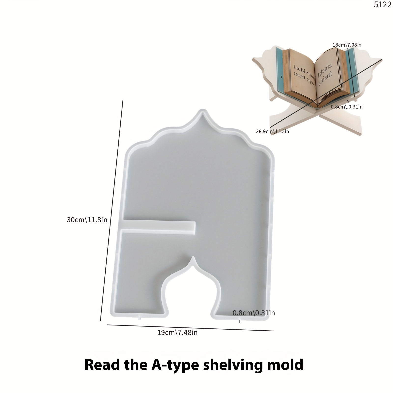Image of Resin Casting Molds Epoxy Resin Silicone Mold Scented Plaster, Resin Casting Bookstand Mold, Music Sheet Stand, Reading Holder Decor Silicone Mold