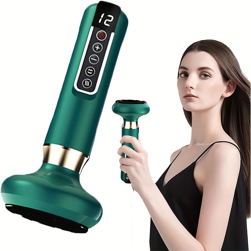 rechargeable electric vacuum cupping  e device 12   levels lcd display adjustable speed usb charging ideal for home gift use home self care lcd display device usb charging vacuum  