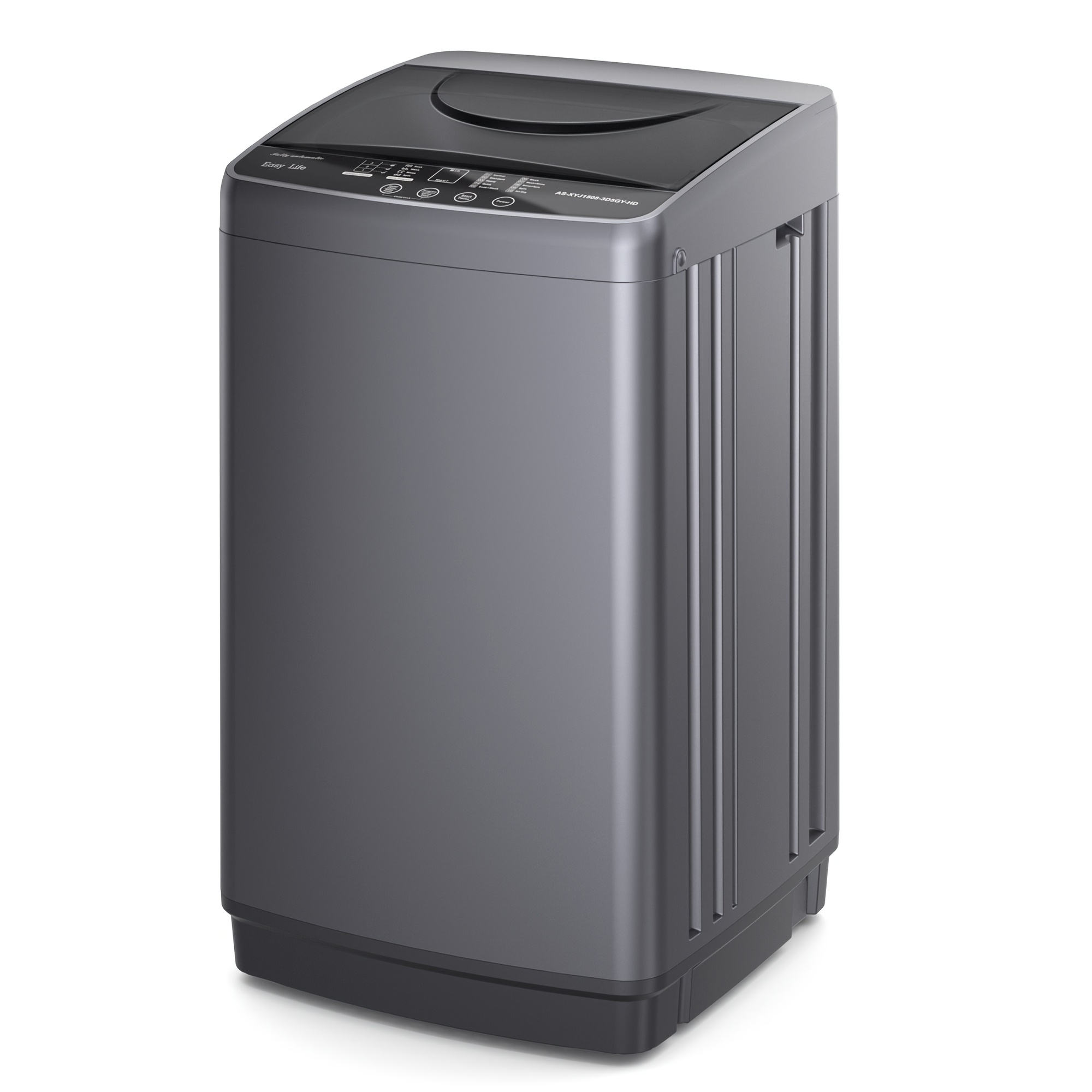 TEMU 7.7lbs Portable Washing Machine, Full-automatic Compact Laundry Washer, Stainless Steel Drum, 10 Wash Cycles, Auto-balance Detection, Led
