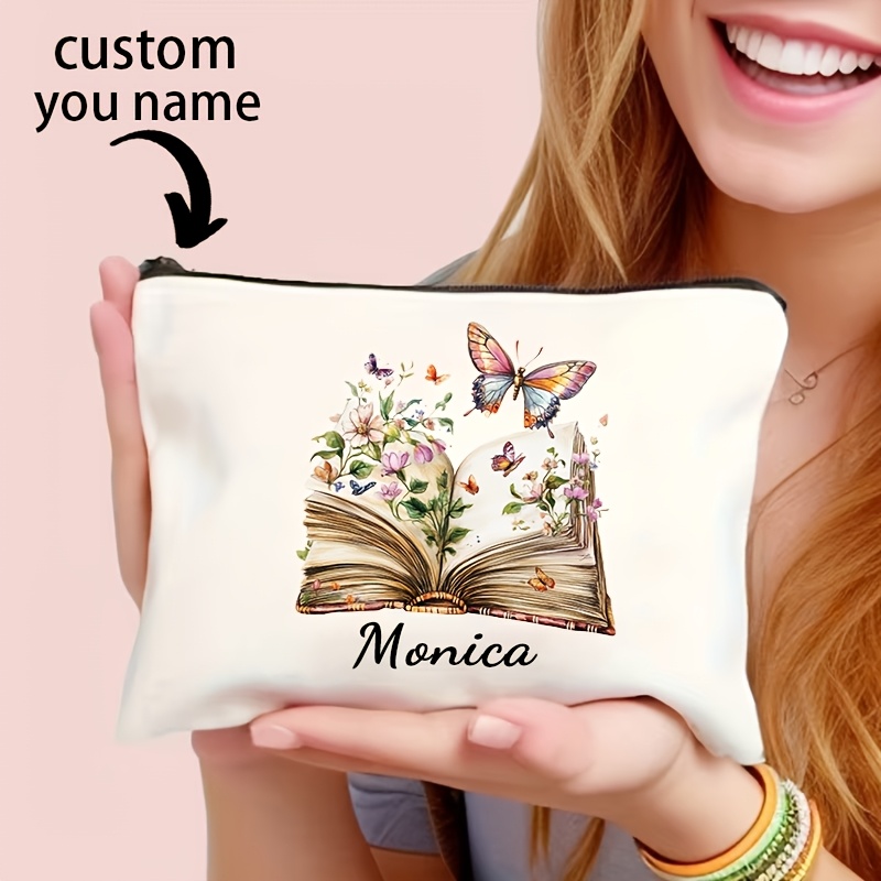 TEMU Custodia per cancelleria personalizzata con (Personalizzata 1-3 pezzi). Beauty case. Borsa da toilette - /testo fai-da-te personalizzato, clutch