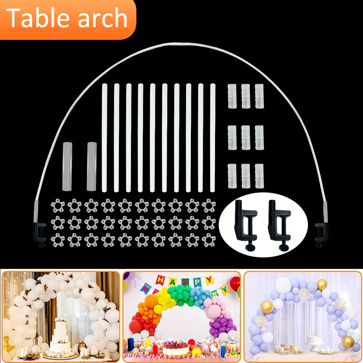 TEMU Kit de de Globos de 12 Pies para Diferentes Tamaños de Mesa, Herramienta de Decoración para Fiestas de , Baby Shower, Graduación, Boda, Navidad,
