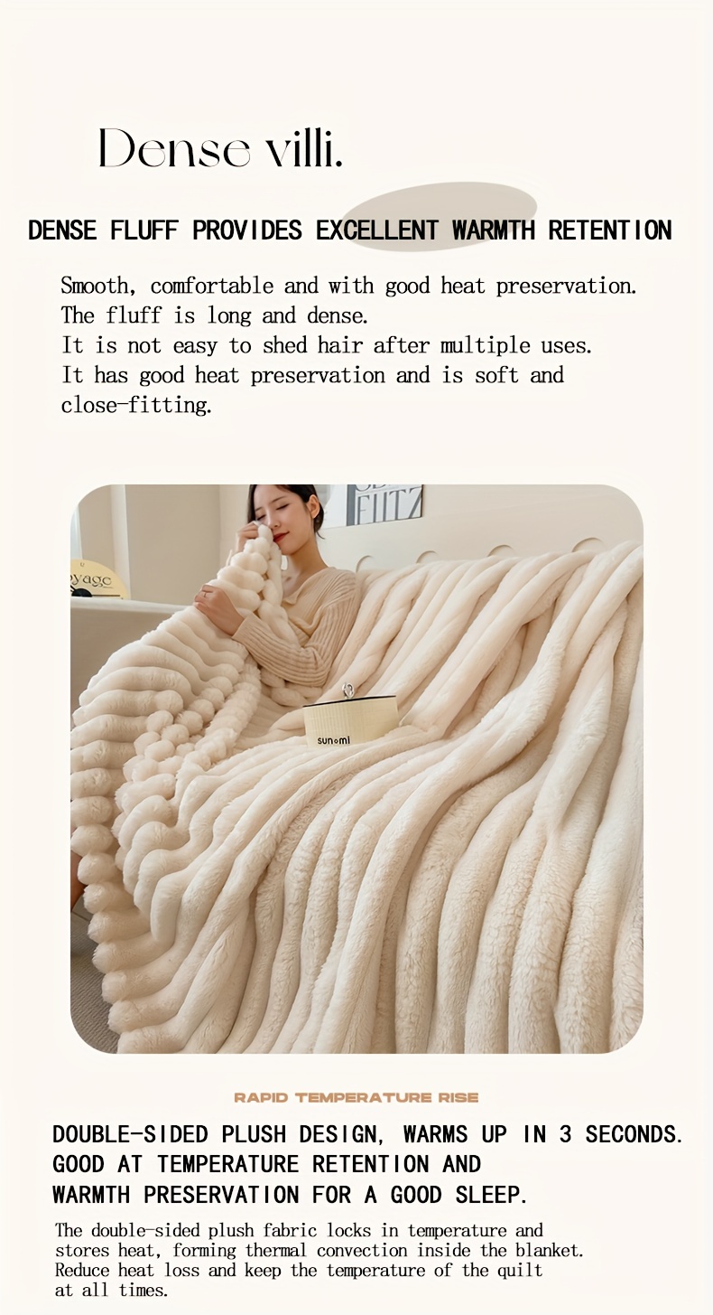 ultra soft flannel throw blanket cozy warm plush for couch bed office   stain resistant     in multiple colors details 4