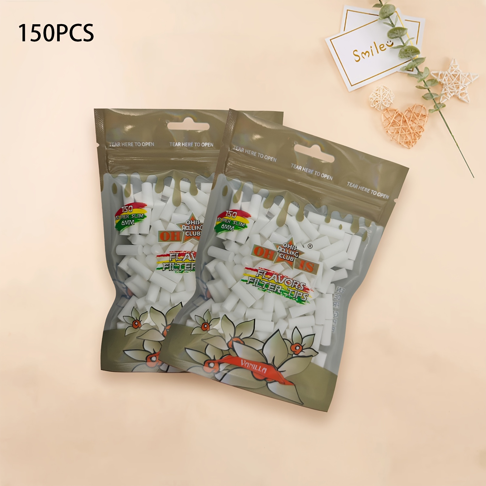 elementbilde 150-pakning med hvite svampetupper - engangs - dedikerte bløtleggingsrørspisser, individuelt forseglet emballasje, flere   tilgjengelig, kompatibel med bløtleggingsapparater, praktiske og hygieniske engangsspisser