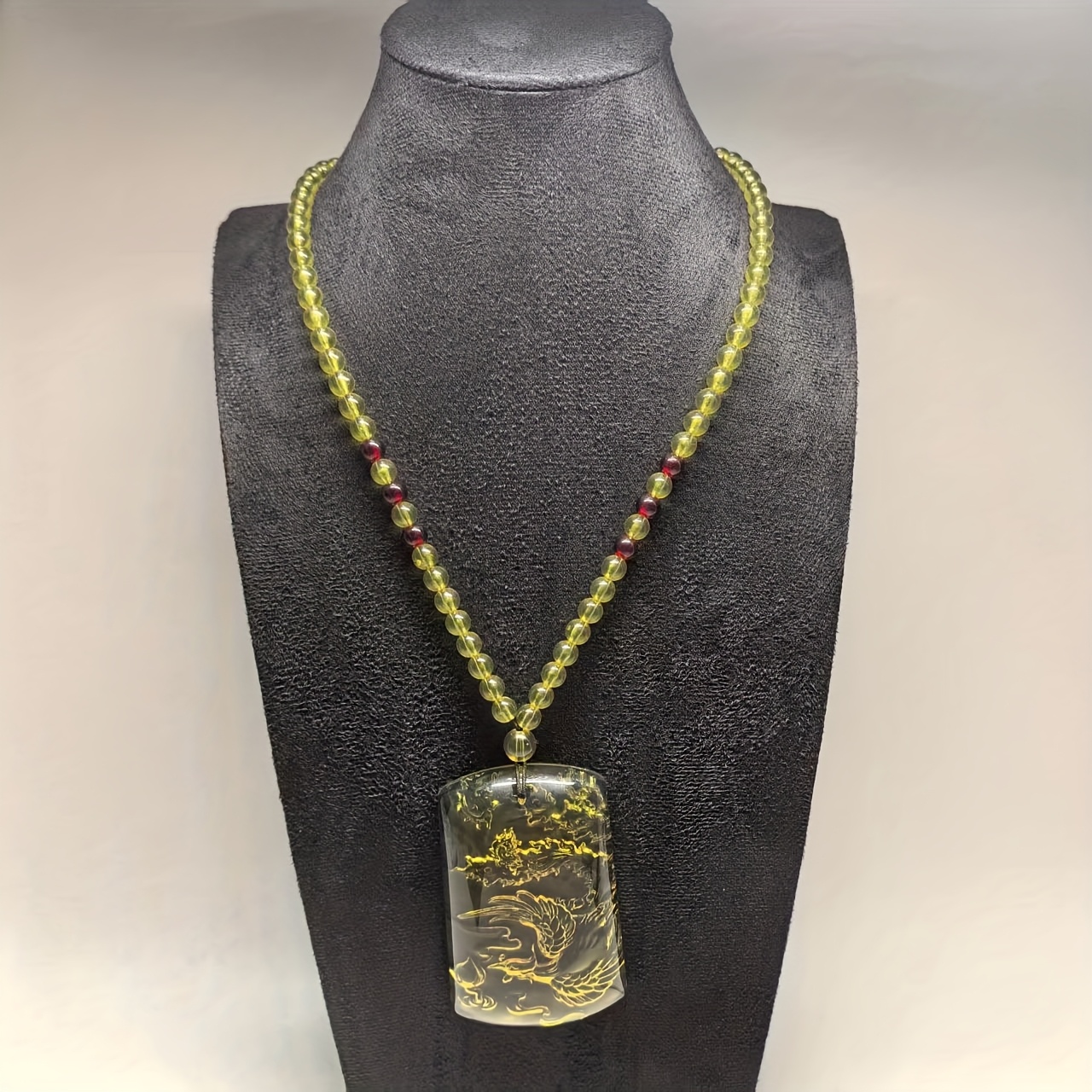 Elegant Amber Phoenix Pendant Necklace Set, Gift Choice
