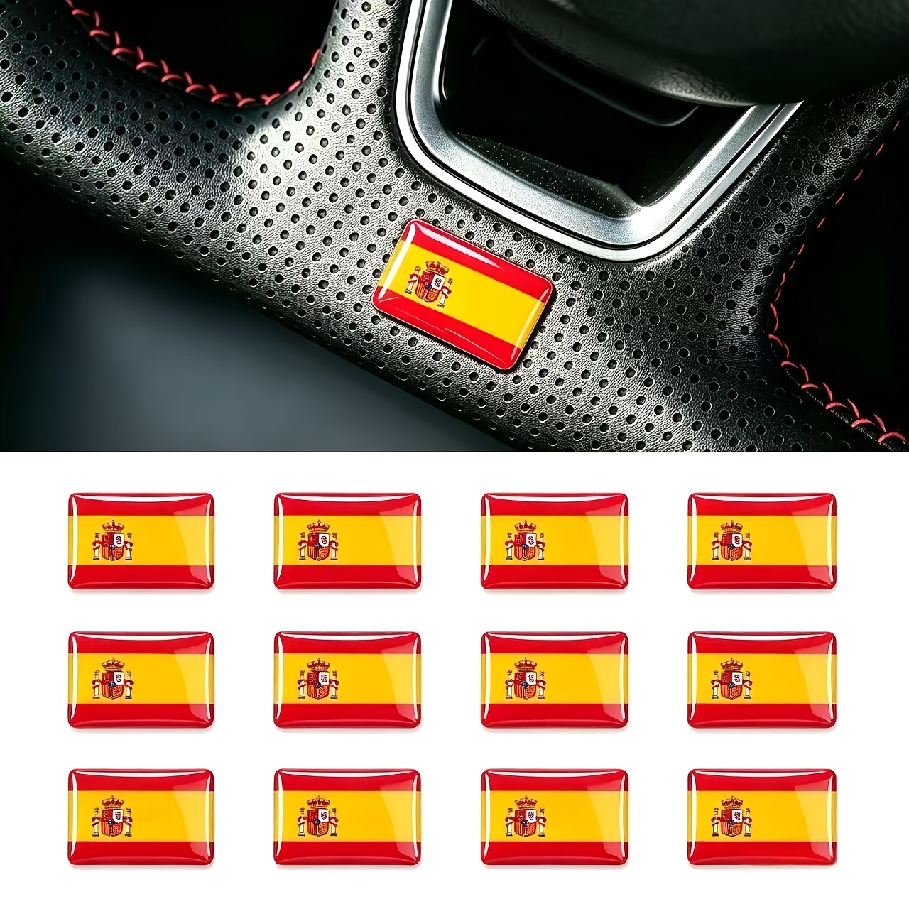 TEMU 12 pegatinas 3D de de España
