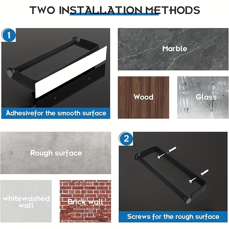 no drill kitchen bathroom organizer heavy duty   paper towel holder space saving cabinet under cabinet mount holds multiple rolls for kitchen bathroom office aluminum alloy undercounter storage modern   undercabinet accessory   mounting sturdy construction Product details 5