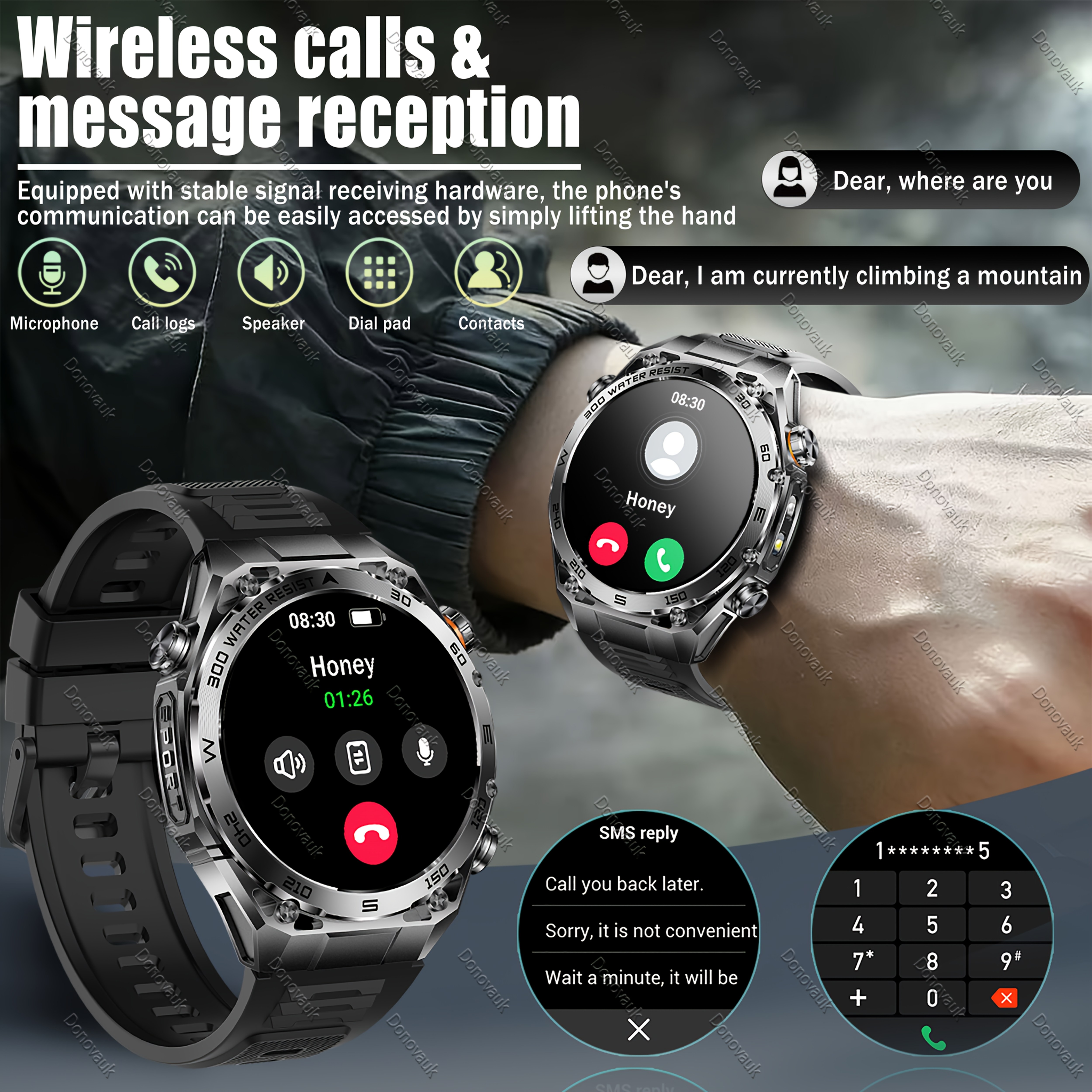 Durable Smartwatch with Lightweight Alloy Design
