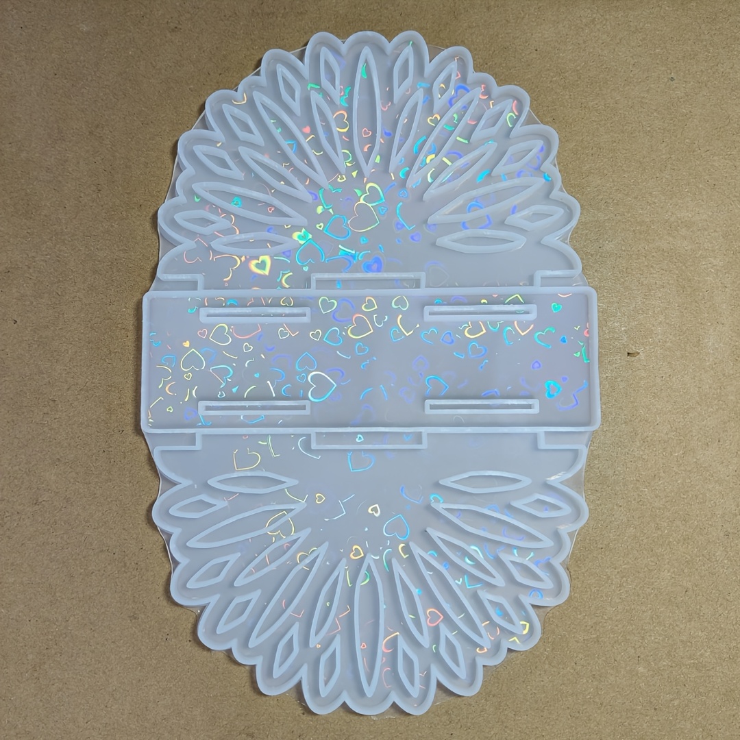TEMU Stampo in silicone olografico, portasottomano a forma di piuma di cavo, stampo in resina per , portatovaglioli indipendente, scolapiatti in