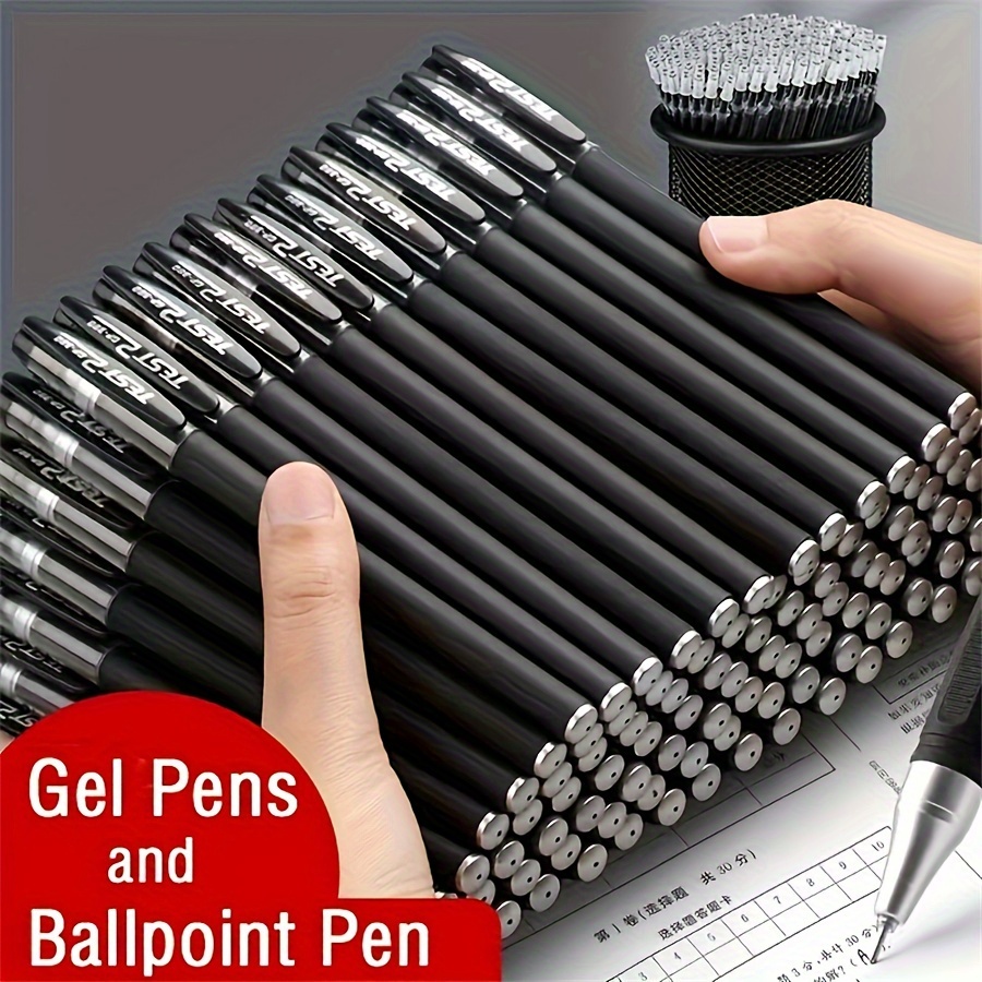 

30pcs Gel Pens And Ballpoint Pens Set, Gp380 Premium Ink Roller Pens, Smooth Writing, Lightweight Plastic Body Point And Screw Off Cap, Ideal For Professionals And Students