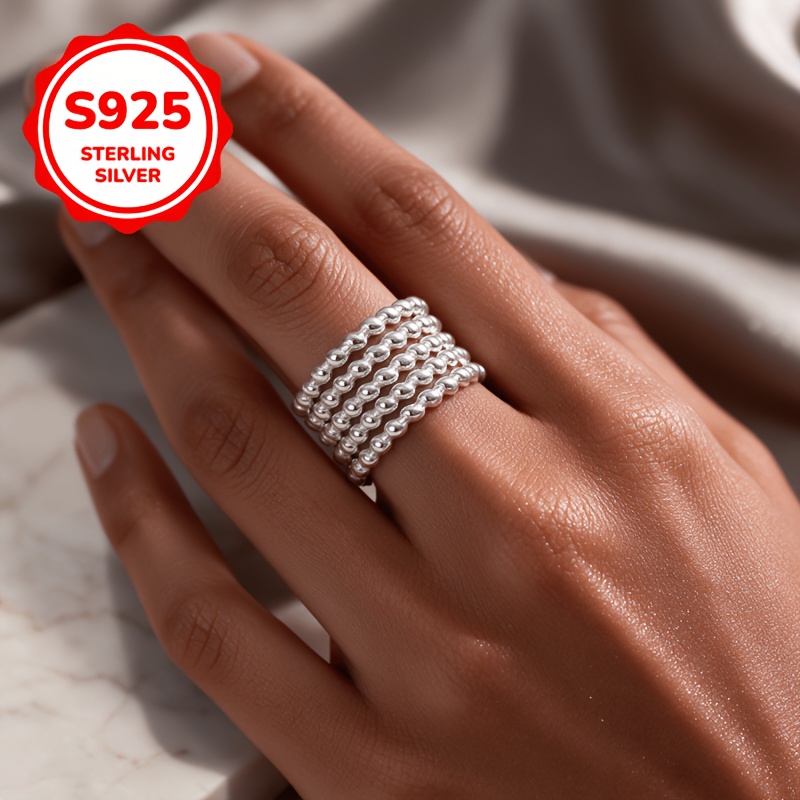 925 Silver Multi-Layer Braid Woven Adjustable Ring, Personalized Gift