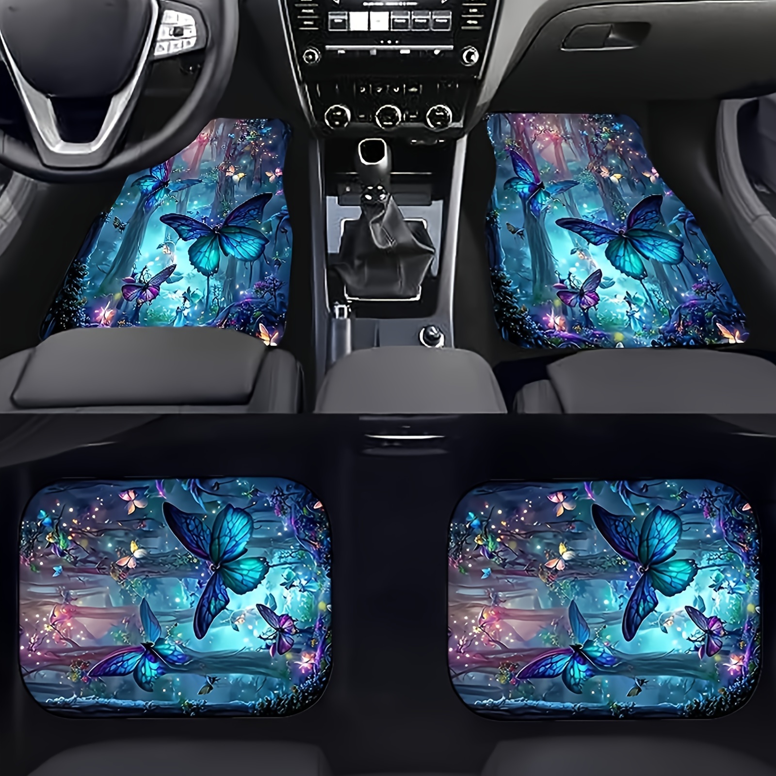 Lot De Quatre Coussinets De Pied De Voiture Avant Et Arrière Universels  Étanches Avant Et Arrière Ensemble Complet Tapis De Voiture En Cuir  Accessoires D'intérieur De Voiture Pour Femme Rose - Temu