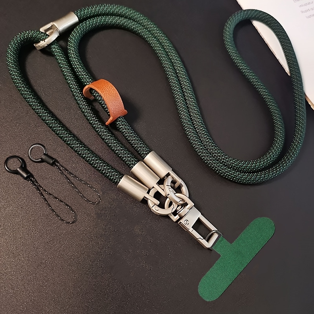 Image of 3-in-1 Crossbody Phone Lanyard Adjustable 120cm Long Cellphone Strap Wrist Charm 3in1 Phone Lanyard