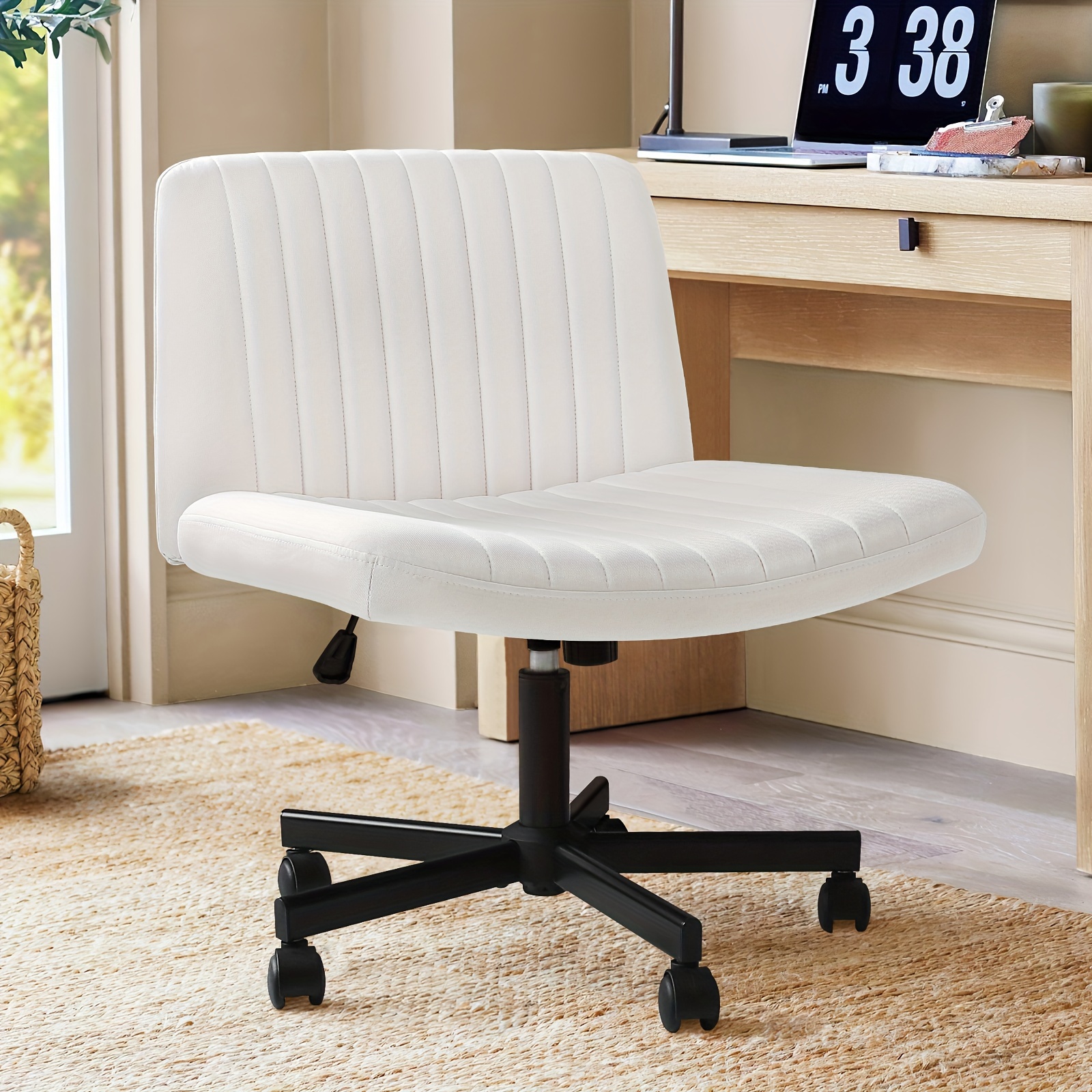 Office Chair Wide LUCKWIND Armless Home Office Desk Chair No