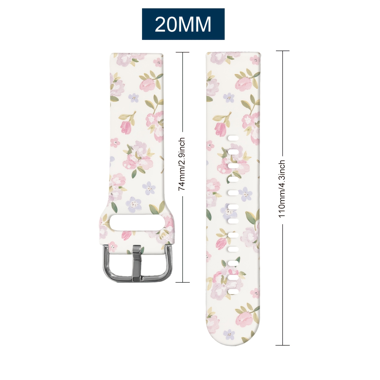 TEMU Colorful For For Galaxy Watch Straps Silicone Band Dressy For For Band Perfect Gift Clasp Ventilated Comfortable All Series Daily Use Night Wear