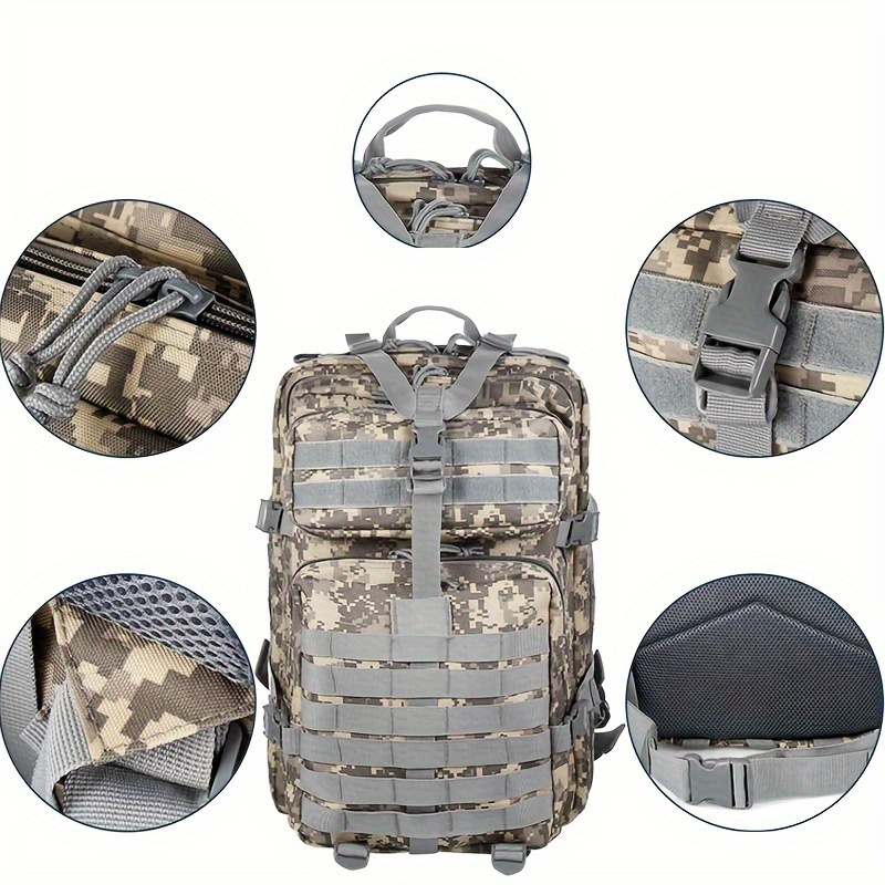 45l portable backpacks molle army outdoor hiking trekking rucksack