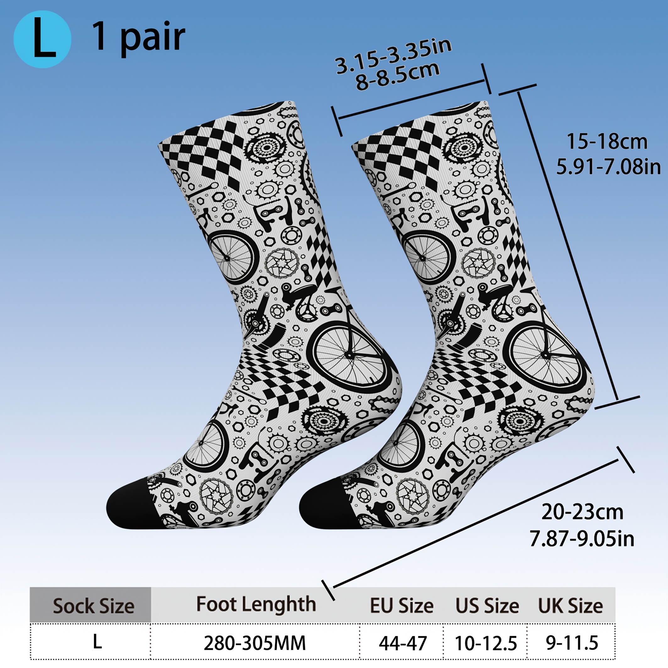 E-shop Ein Paar Unisex Mid-Calf Mountainbike-Socken, geeignet für alle Jahreszeiten, weich und hautfreundlich, atmungsaktiv und