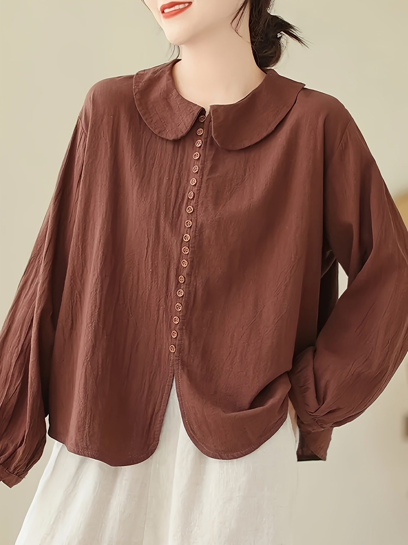 Soie Chemisier Marron Femme Chemise Cjamie1 100% Soie Marron