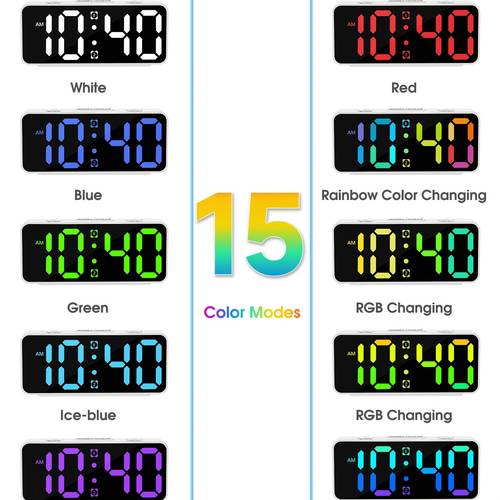 colorful large screen alarm clock suitable for students and families with colors loud alarm to wake function compact body occupying usb cable dry battery dual purpose no battery required