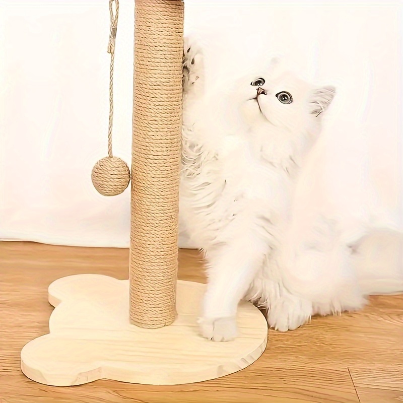 

Cat Scratcher Toy, Sisal Rope Cat Scratching Post With Wooden Frame, Cat Grinding Claw Tool, Indoor Solid Wood Cat Toy