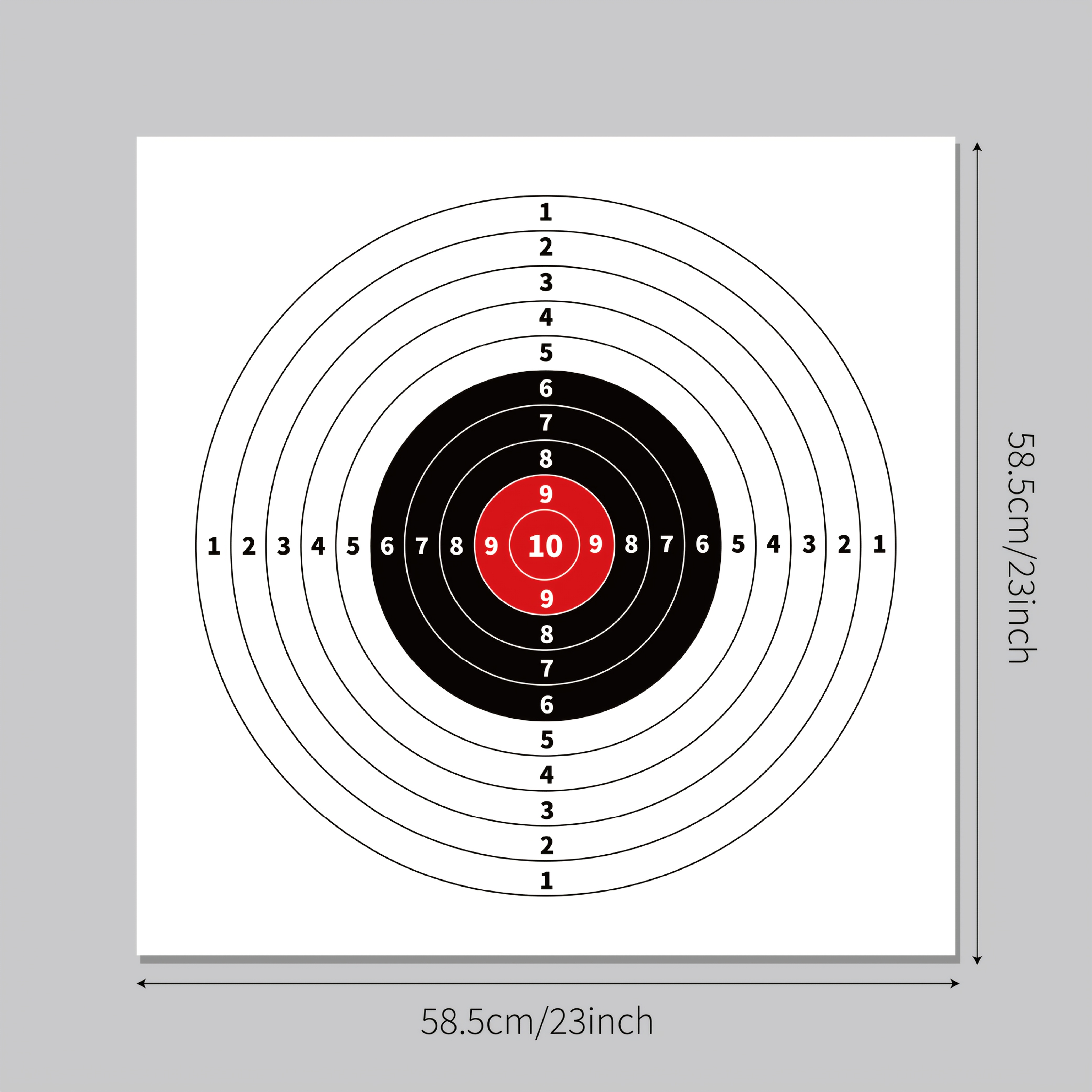 23x23 inch 10 ring practice   paper 25 50 pack large training   sheets for range practice
