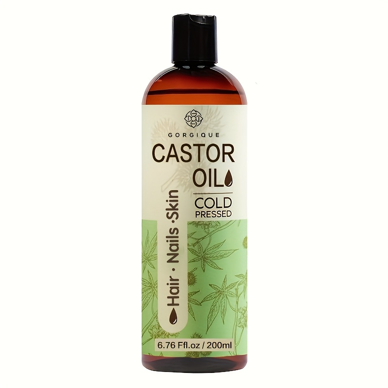 TEMU Gorique Castor Oil - Cold Pressed, Unrefined Essential Oil For Hair, Skin, And Nail Care | Moisturizing & Drying | Types | Ideal Holiday Gift For