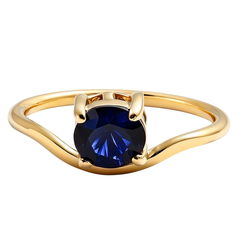 Stylish Minimalist Stainless Steel Ring with Synthetic Zircon