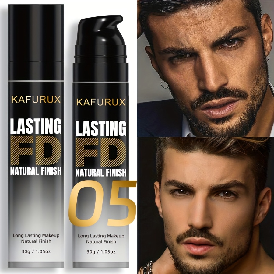 Men's Full Coverage Concealer - Finish, Waterproof & Long-lasting Liquid Foundation For Tones, Hides Dark Circles & , Coating
