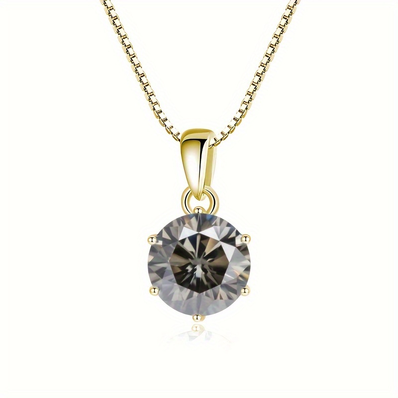 Women's 1CT Moissanite Pendant Necklace — Elegant Gift
