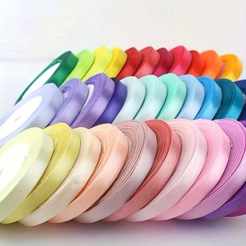 item picture 1 roll of 25 yard satin ribbon 1 5cm wide ribbon for wedding wrapping decorative streamers for diy handmade bows in multiple colors for all kinds of surprise packaging decorations